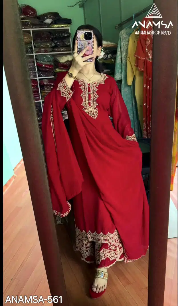 Anamsa 561 Faux Georgette Pakistani Suits Wholesale Shop In Surat